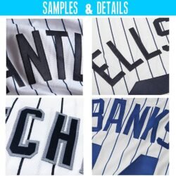 Custom White Red Pinstripe Red-White Authentic Throwback Rib-Knit Baseball Jersey Shirt - Image 7