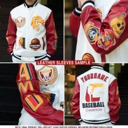 Custom Royal Black-White Bomber Full-Snap Varsity Letterman Two Tone Jacket - Image 4