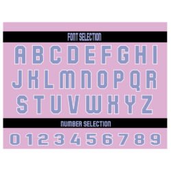 Custom Soccer V Neck Blue & Pink - Image 2