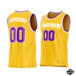 Custom Yellow Basketball Jersey