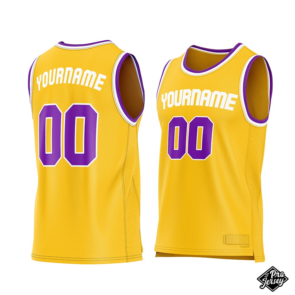 01-yellow Custom Yellow Basketball Jersey - Image 1