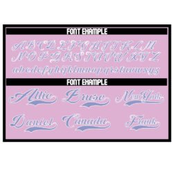 Custom Soccer V Neck Blue & Pink - Image 3