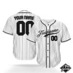 Custom White & Black Baseball Jersey