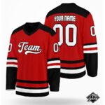 Custom Red & Black Hockey Jersey