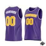 Custom Purple & White Basketball Jersey