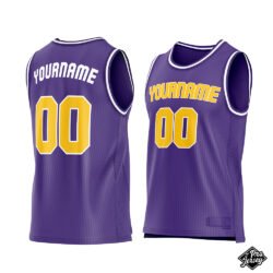 Custom Purple & White Basketball Jersey