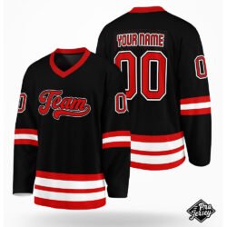 Custom Black & Mahroon Hockey Jersey