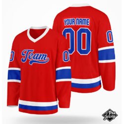 Custom Red & Blue Hockey Jersey