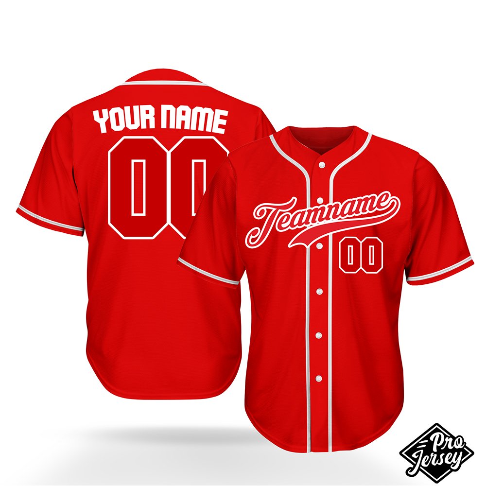 07-Red-and-White Custom Red & White Baseball Jersey - Image 1
