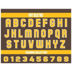 Custom Brown & Yellow Baseball Jersey - Image 2