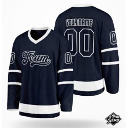 Custom White & Black Hockey Jersey