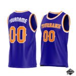 Custom Blue & Orange Basketball Jersey