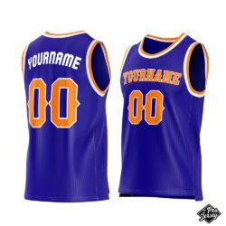 Custom Blue & Orange Basketball Jersey