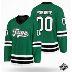 Custom Green & Black Hockey Jersey