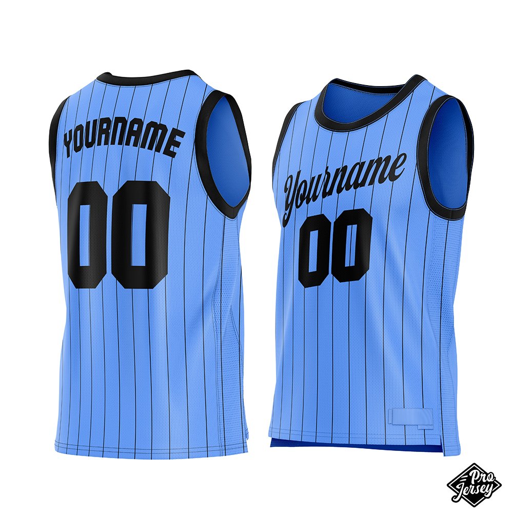 12-bue Custom Blue & Black Basketball Jersey - Image 1