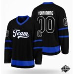 Custom Black & Blue Hockey Jersey