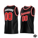 Custom Black & Maroon Basketball Jersey