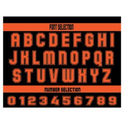 Custom Orange & Black Baseball Jersey - Image 2