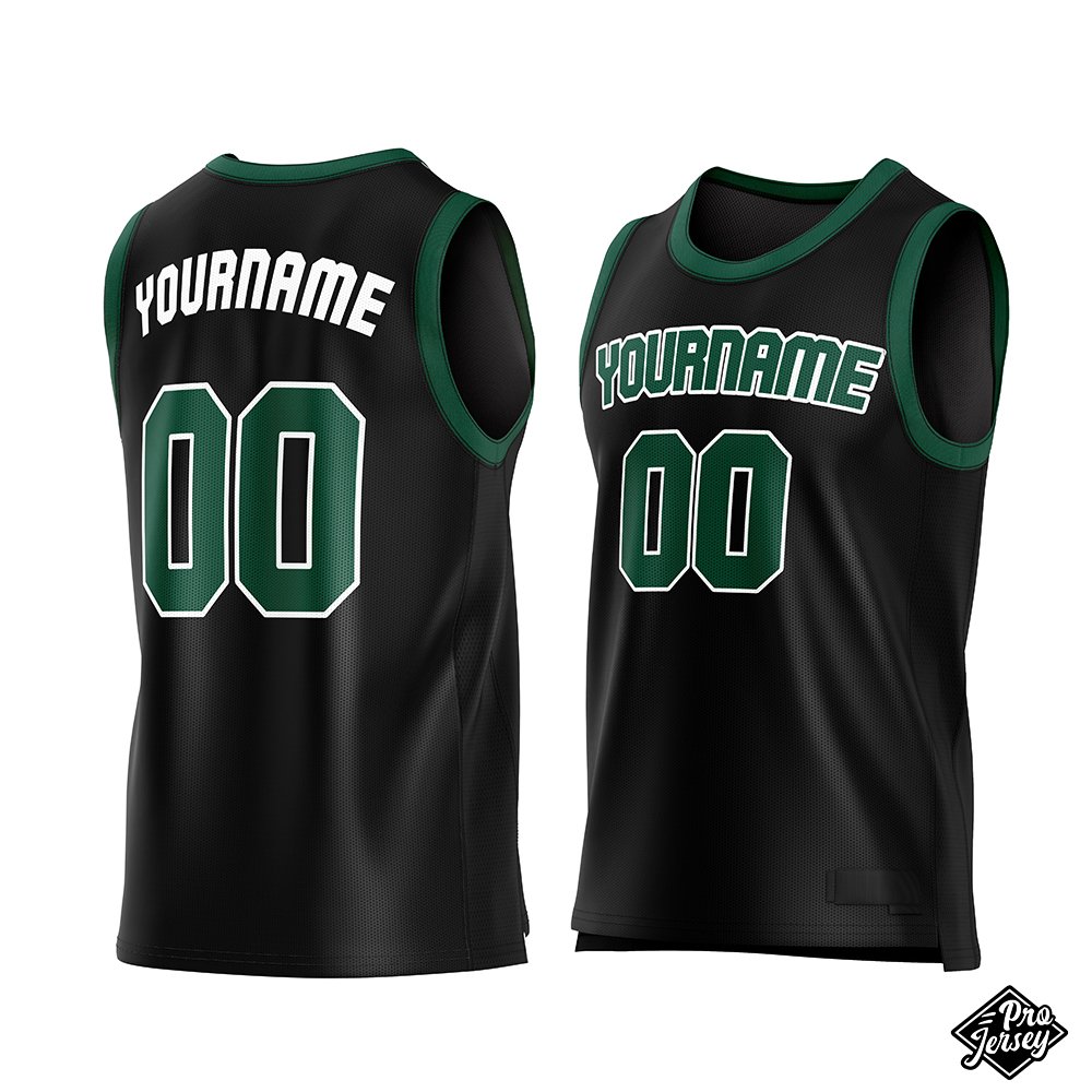 17-green-black Custom Green & Black Basketball Jersey - Image 1