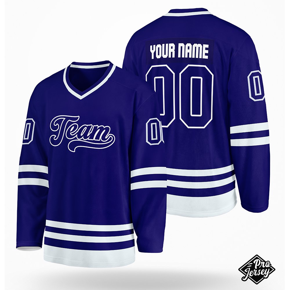 17 Custom Blue & White Hockey Jersey - Image 1