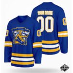 Custom Yellow & Blue Hockey Jersey