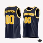 Custom Yellow & Navy Basketball Jersey