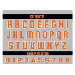 Custom Grey & Orange Baseball Jersey - Image 2