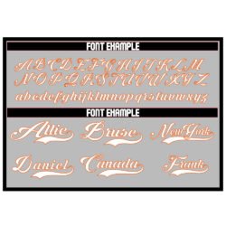 Custom Grey & Orange Baseball Jersey - Image 3